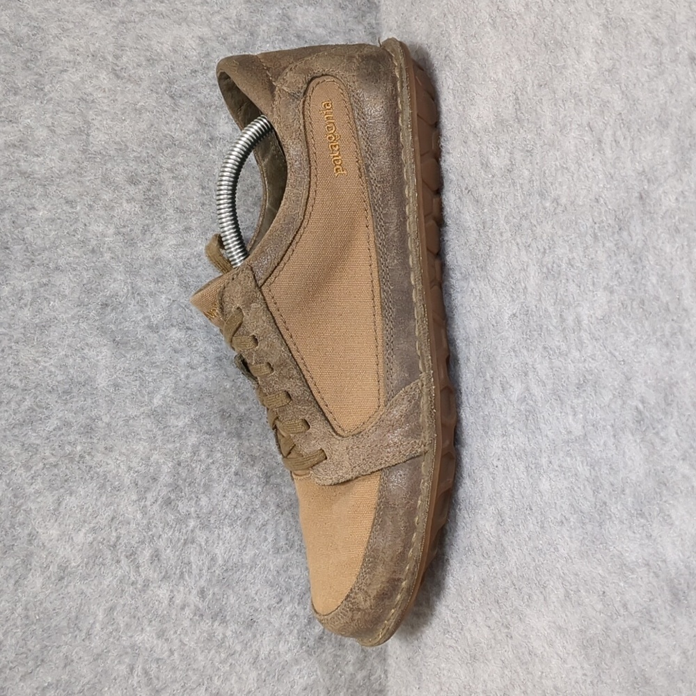 Patagonia Tawa Cardamom Brown Leather Canvas Lace Up Hiker Sneakers Men's Sz 9